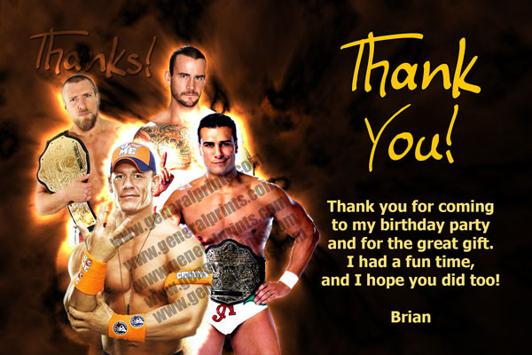 John Cena Birthday Card
 WWE Invitations