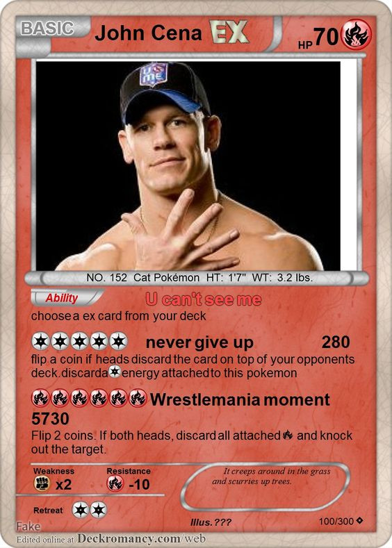 John Cena Birthday Card
 john cena pokemon card wwe Pinterest