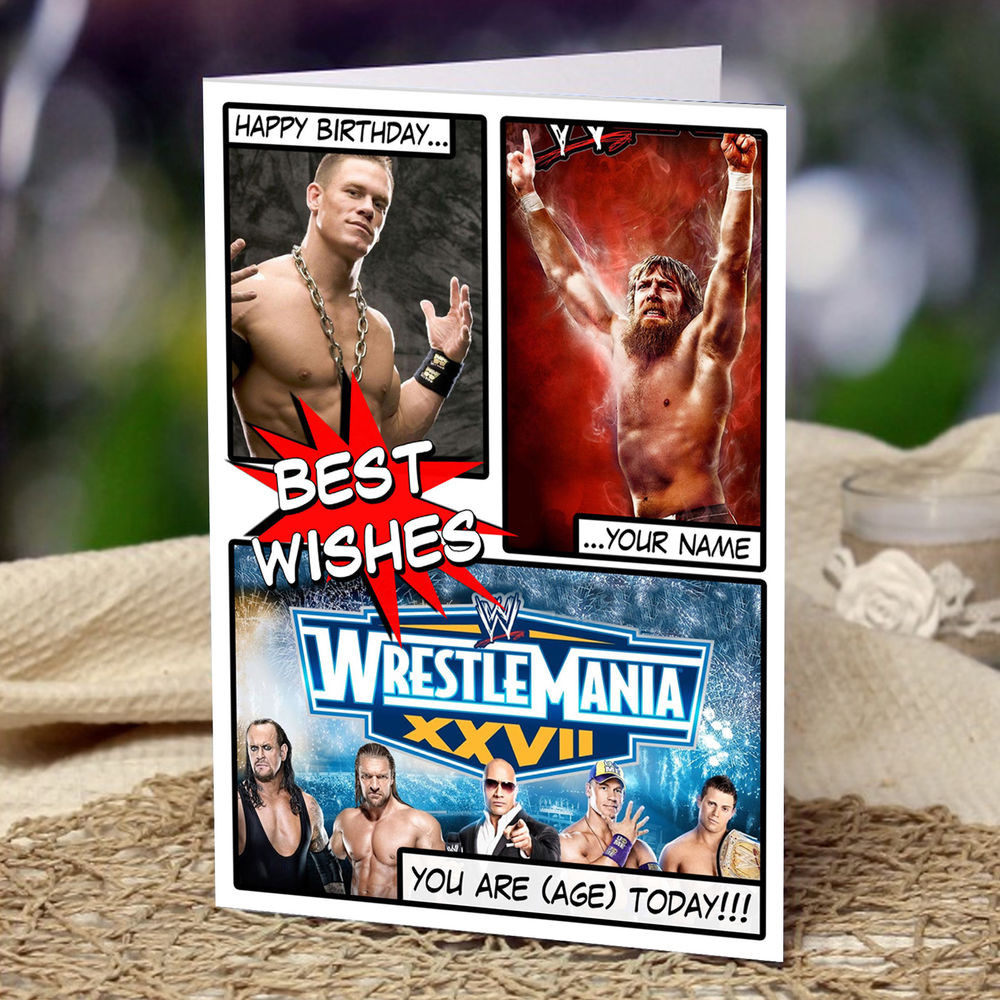 John Cena Birthday Card
 WWE WRESTLEMANIA Personalised Birthday Card Son
