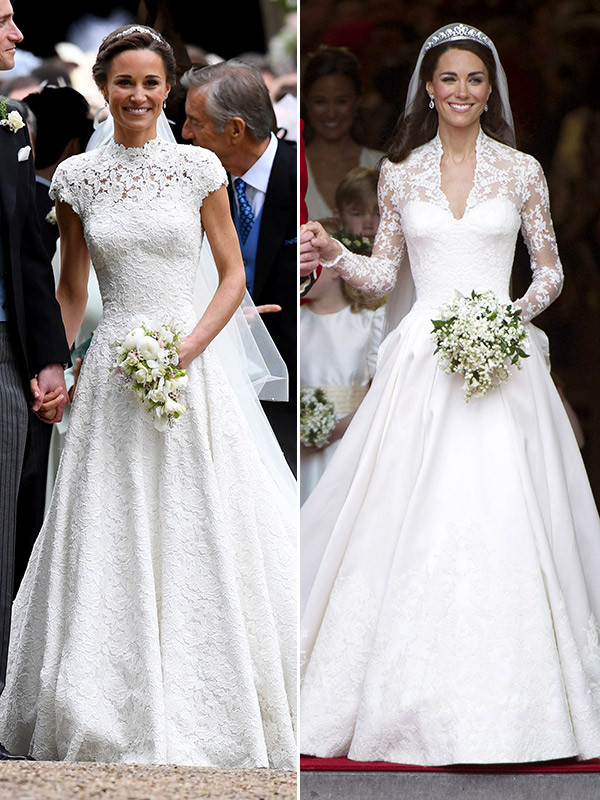 Kate Middleton Wedding Gown
 Pippa & Kate Middleton’s Wedding Dresses Whose Stunning