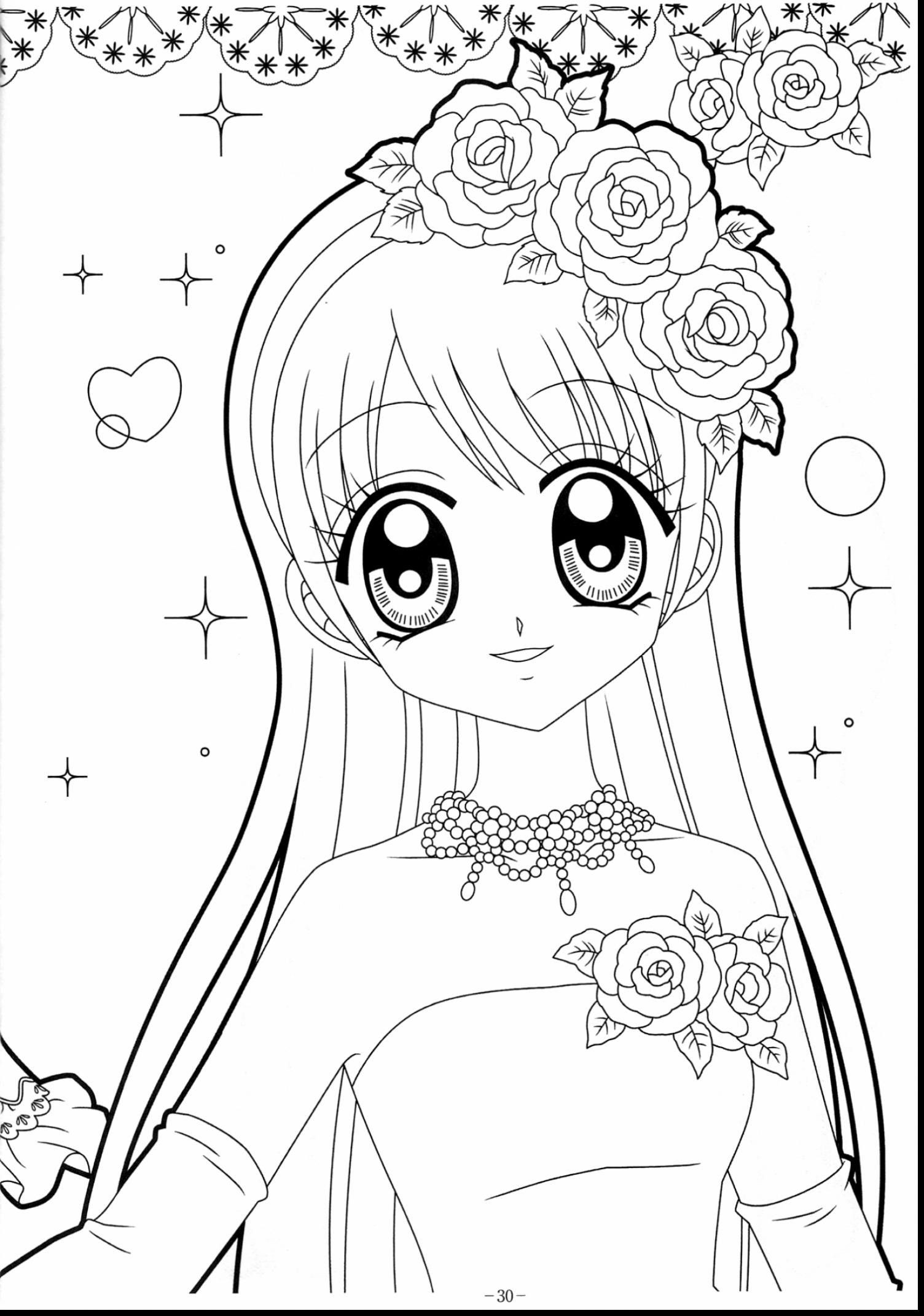 Kawaii Girls Coloring Pages
 Unbelievable Kawaii Anime Girl Coloring Pages with Kawaii