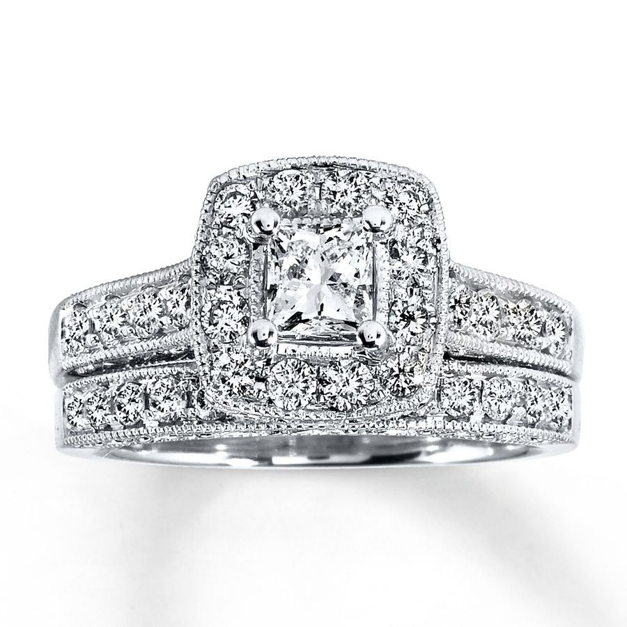 Kay Wedding Rings Sets
 THE RING 1 1 5 ct princess cut 14k white gold $3 299 at