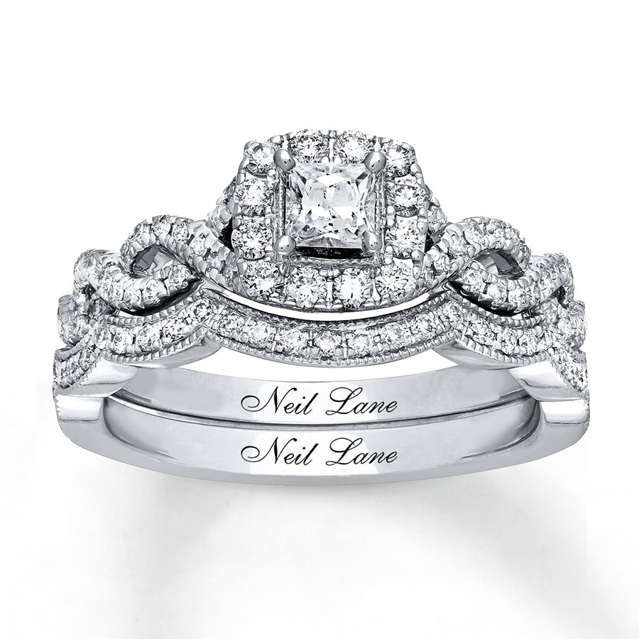 Kay Wedding Rings Sets
 Neil Lane Bridal Set 7 8 ct tw Diamonds 14K White Gold