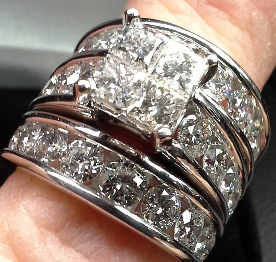 Kay Wedding Rings Sets
 Engagement Wedding Ring Set Kay Jewelers 14k Clear Diamond