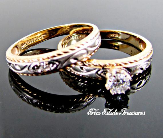 Keepsake Wedding Bands
 14K keepsake Diamond Wedding Ring and Band by