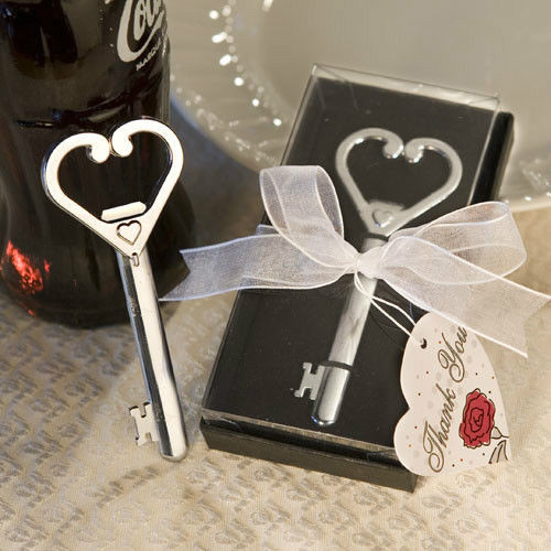 Key Bottle Opener Wedding Favors
 80 Heart Accented Key Bottle Opener Bridal Shower wedding
