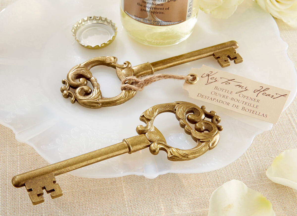Key Bottle Opener Wedding Favors
 Key to My Heart Bottle Opener Antique Key Wedding Favors