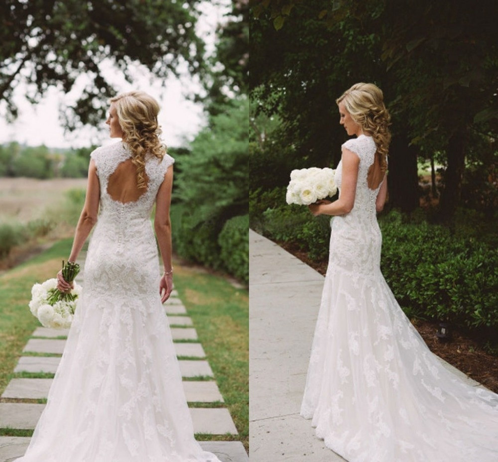 Keyhole Wedding Dress
 line Buy Wholesale lace wedding dresses with keyhole