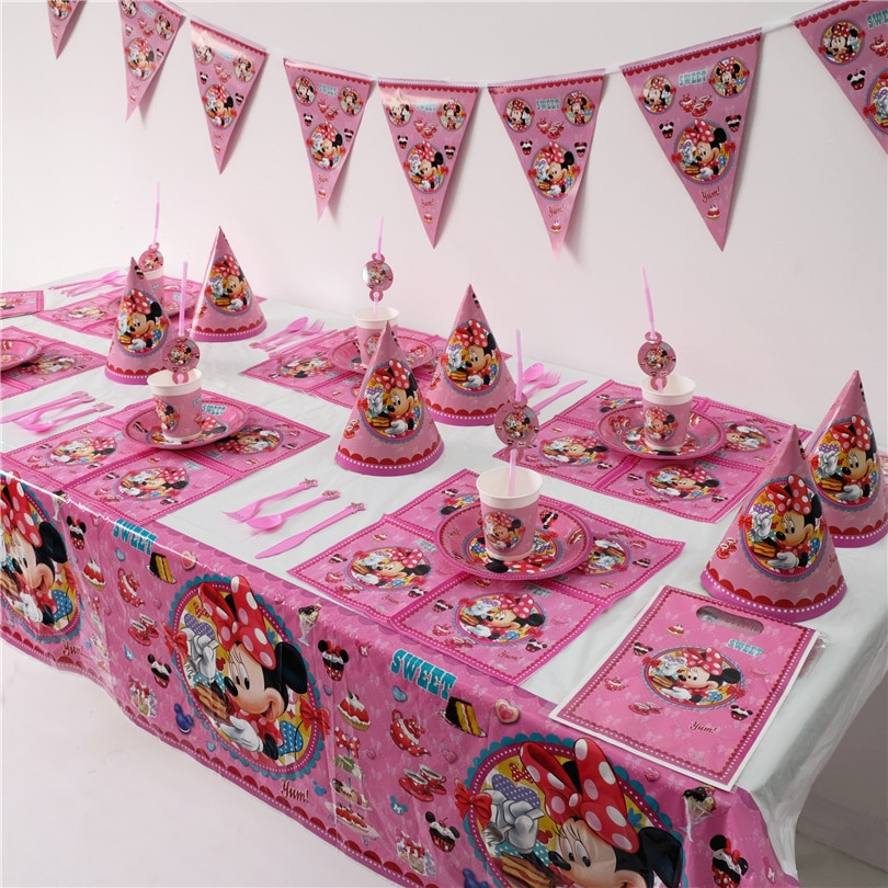 Kids Birthday Decoration
 Disney Minnie Mouse Kids Birthday Party Decoration Set
