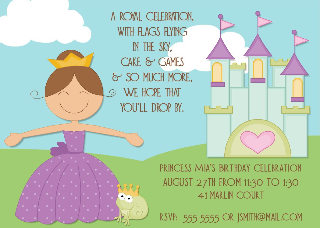 Kids Birthday Party Invitation Messages
 Bear River Greetings NEW Prince and Princess