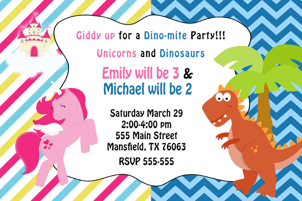 Kids Birthday Party Invitation
 30 Invitation Cards Kids Birthday Party Invites Pony