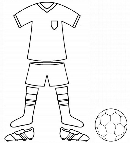 Kids Coloring Kit
 football kit and uniform colouring page