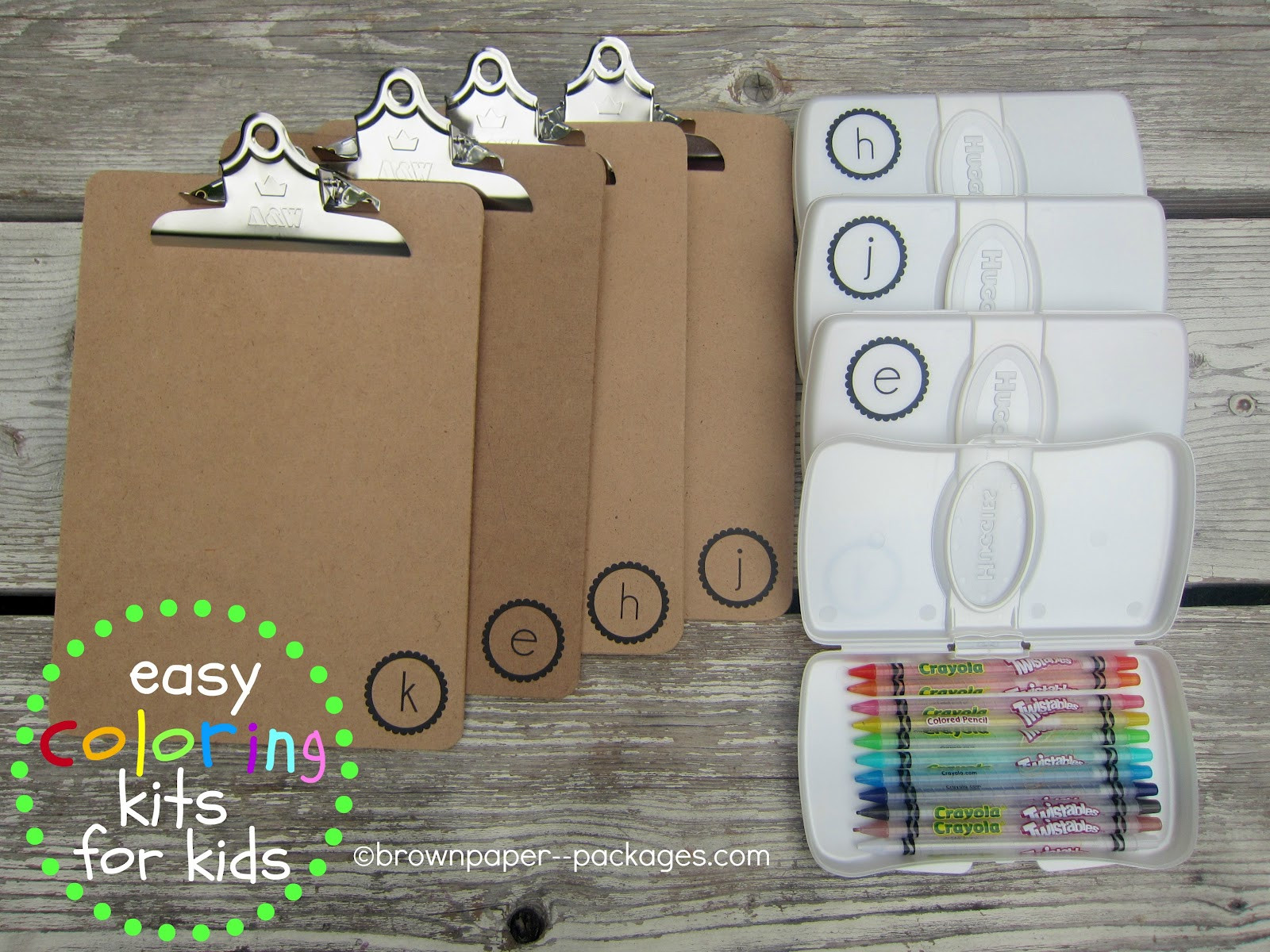 Kids Coloring Kit
 brown paper packages silhouette tutorial grouping