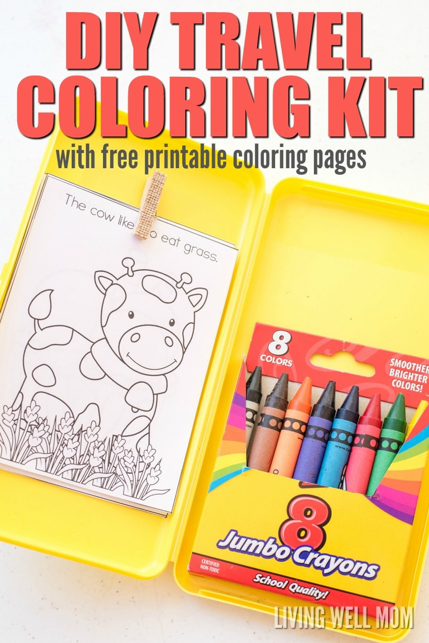Kids Coloring Kit
 DIY Travel Coloring Kit for Kids with Free Printable