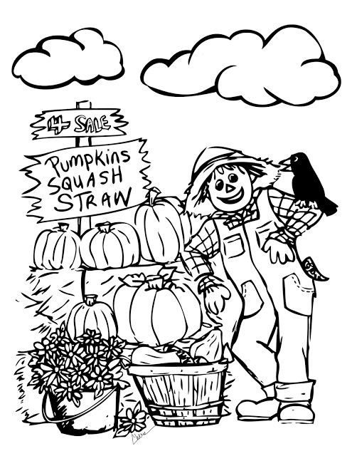 Kids Coloring Pages Fall
 17 Best images about Scarecrows on Pinterest