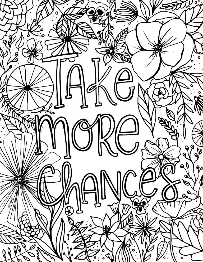 Kids Coloring Pages Flowers
 Free Encouragement Flower Coloring Page Printable