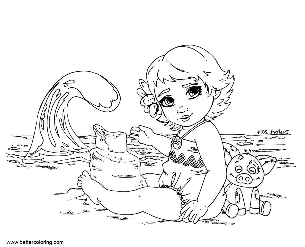 Kids Coloring Pages Moana
 Moana Coloring Pages Lineart by JadeDragonne Free