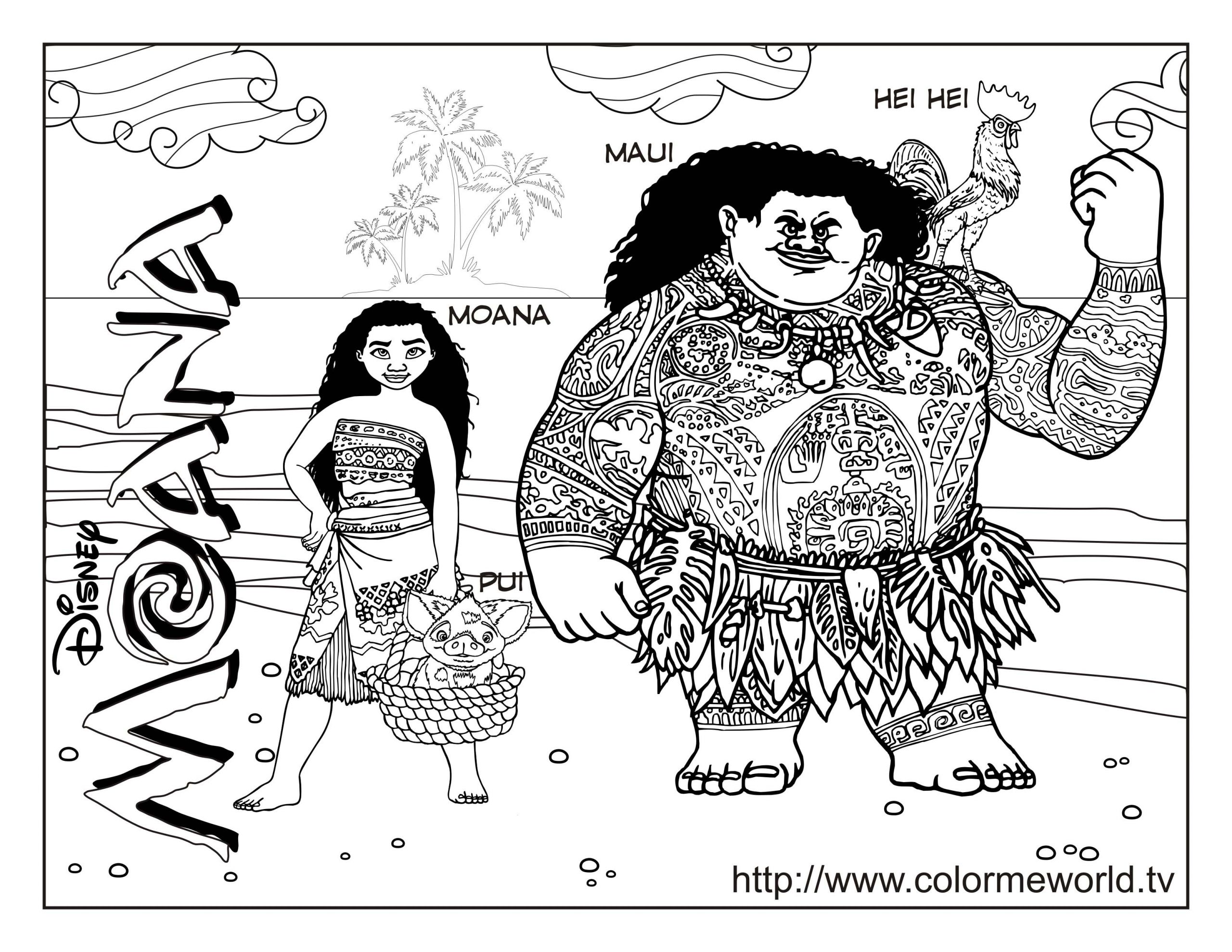 Kids Coloring Pages Moana
 Moana to color for children Moana Kids Coloring Pages