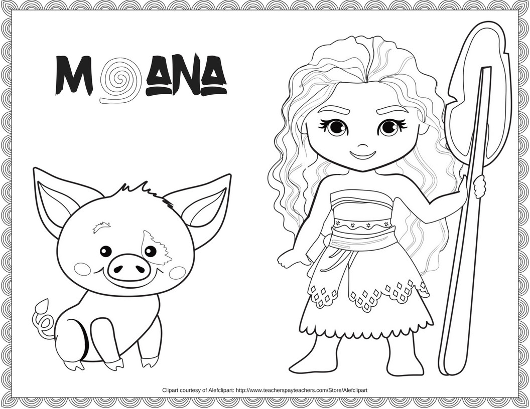 Kids Coloring Pages Moana
 Exclusive Free Disney Moana Coloring Printable