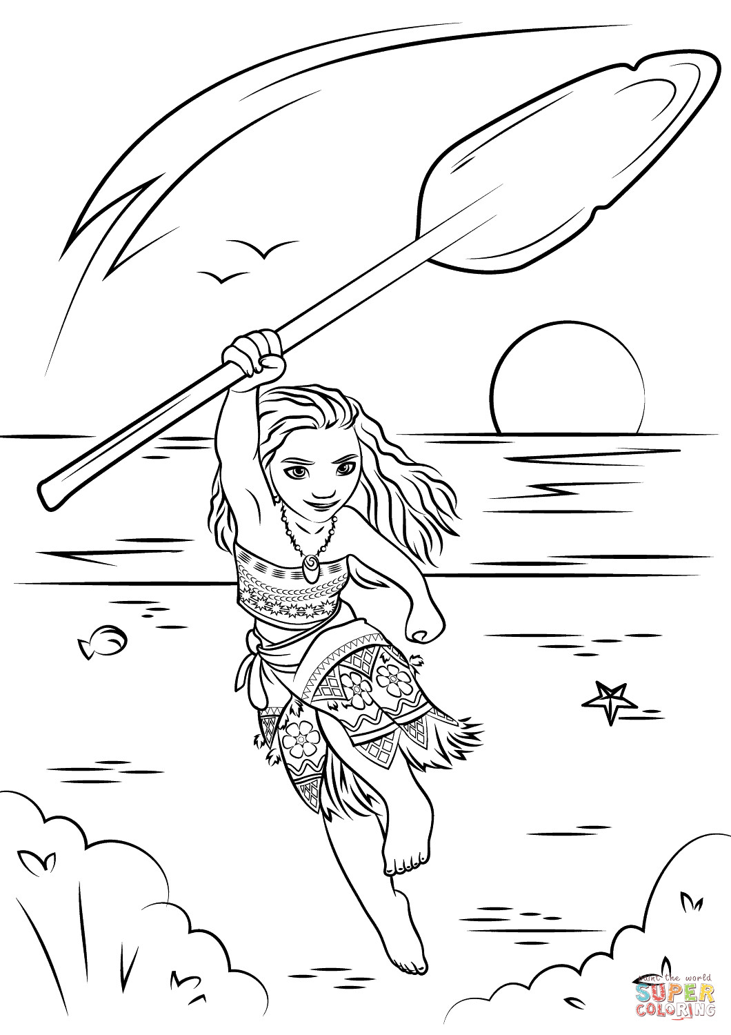 Kids Coloring Pages Moana
 Moana coloring page