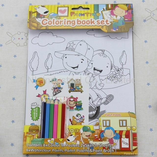 Kids Coloring Set
 Printing education coloring book t set t sets for