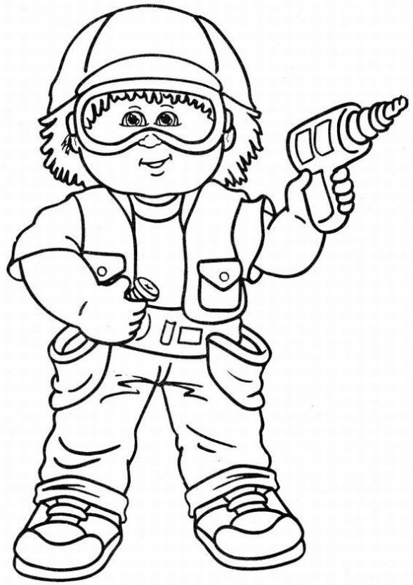 Kids Coloring Sheet
 Cabbage Patch Kids Coloring Pages