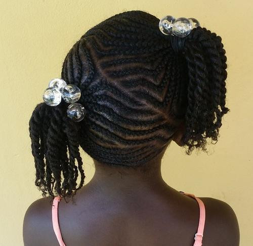 Kids Corn Braids Hairstyles
 Tresses plaquées nattes collées coiffure pour filles