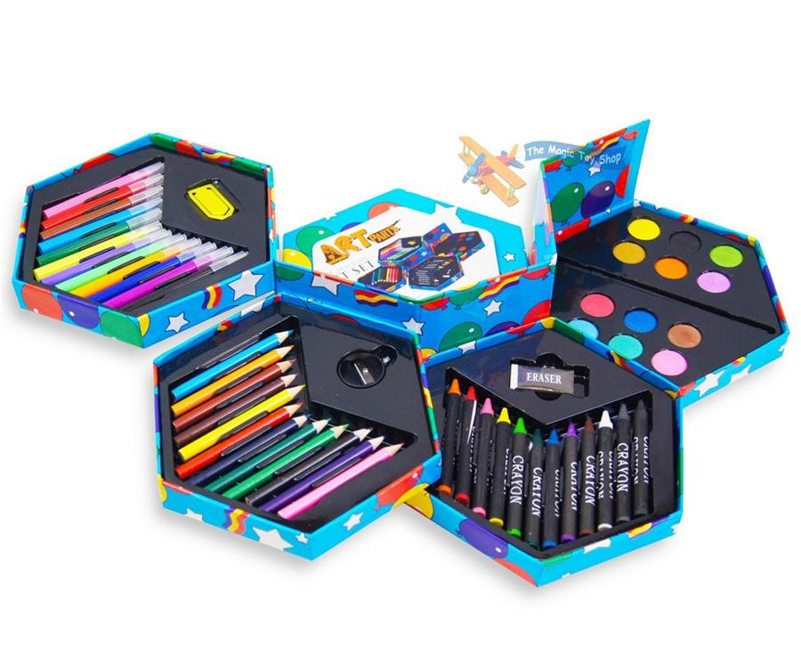 Kids Craft Sets
 Childrens Craft Art Set Artist Box Crayons Pens Paints