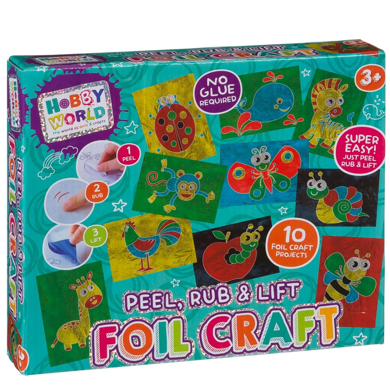 Kids Craft Sets
 Hobby World Peel Rub & Lift Foil Craft Set