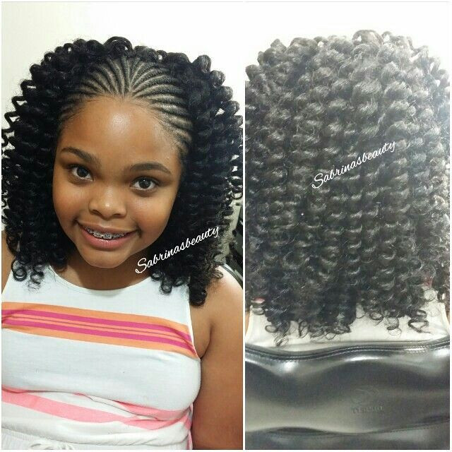 Kids Crochet Hairstyles
 Cornrows in the front and crochet curls in the back