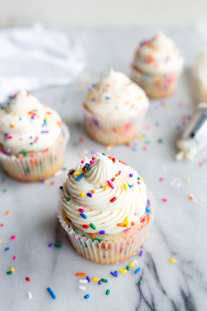 Kids Cupcake Recipes
 Birthday Cake Cupcakes with Sprinkles small batch recipe