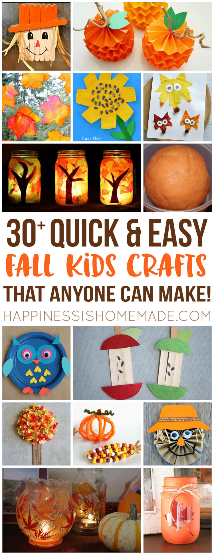 Kids Fall Crafts Ideas
 Easy Fall Kids Crafts That Anyone Can Make Happiness is