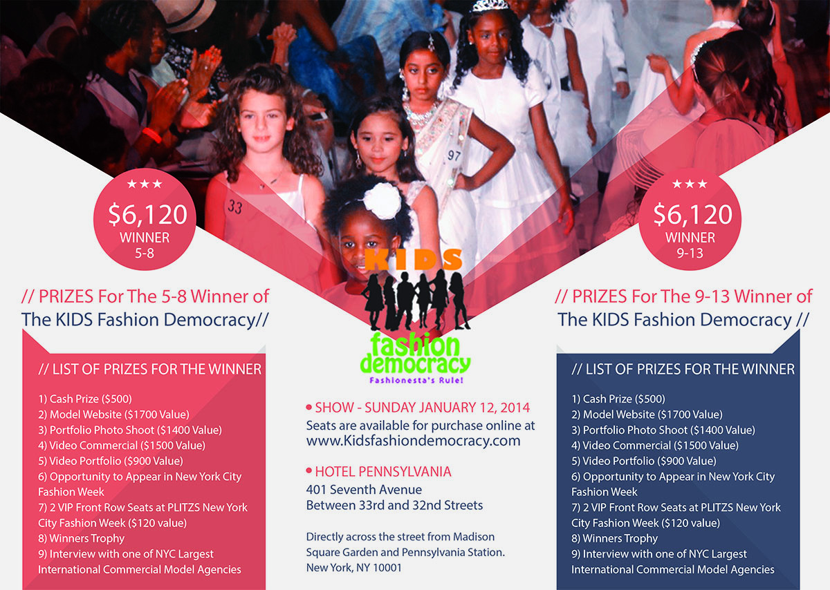 Kids Fashion Democracy
 Prizes Over $12 000