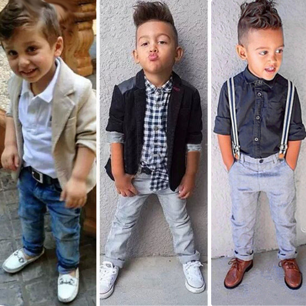 Kids Fashion Outfits
 Kids Baby Boys Dress Shirt Blazer Coat Pants Trousers