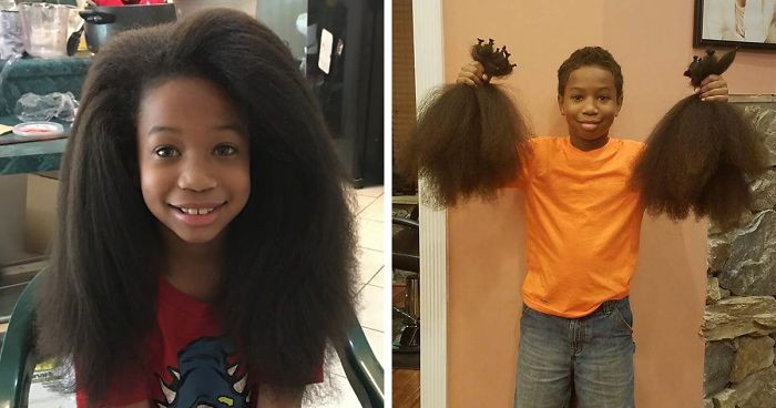 Kids Hair Donation
 This 8 Year Old Boy Spent 2 Years Growing His Hair To Make