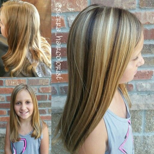 Kids Hair Highlights
 Little girl highlights L anza haircolor Highlight