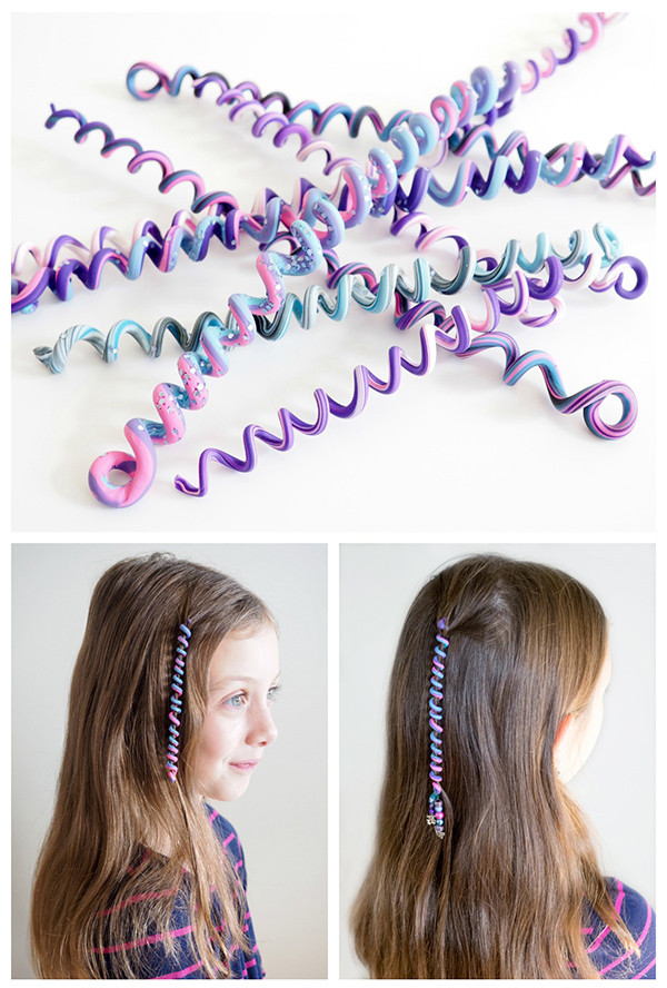 Kids Hair Wrap
 Polymer Clay Spiral Hair Wraps Dabbles & Babbles