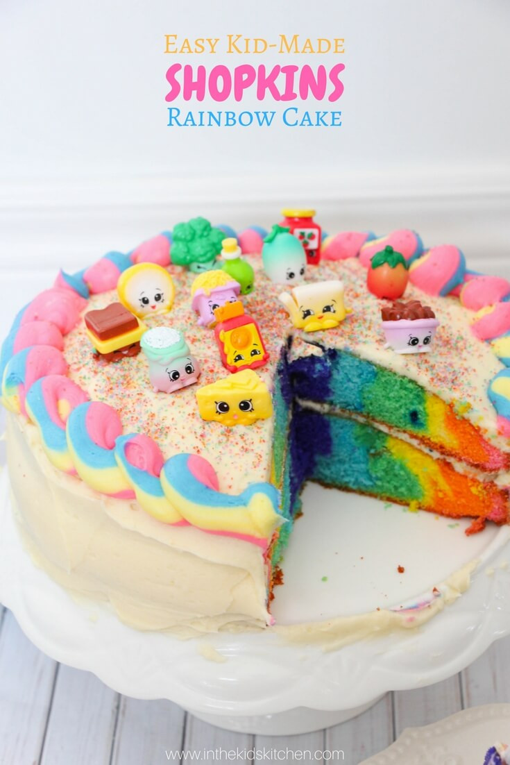 Kids Party Cakes
 Rainbow Shopkins Cake Recipe In the Kids Kitchen