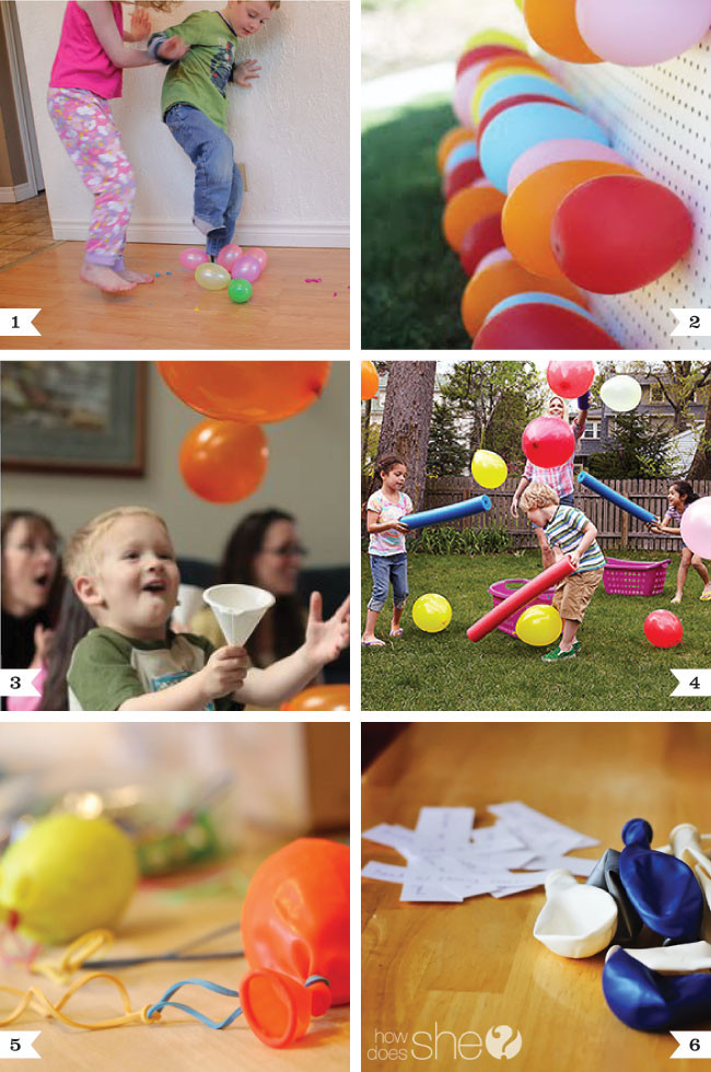 Kids Party Games
 Balloon party game ideas