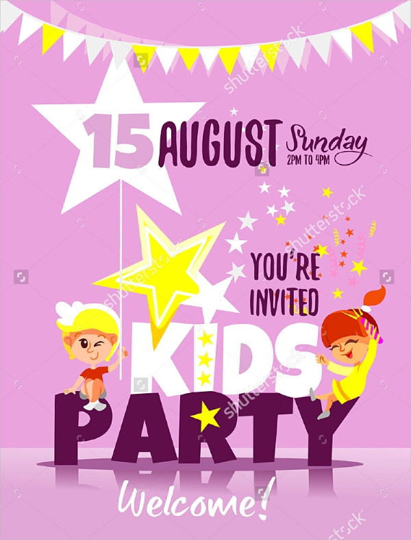 Kids Party Invitations Template
 19 Kids Party Invitation Designs & Templates PSD AI