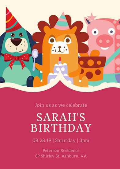 Kids Party Invitations Template
 Customize 3 999 Kids Party Invitation templates online