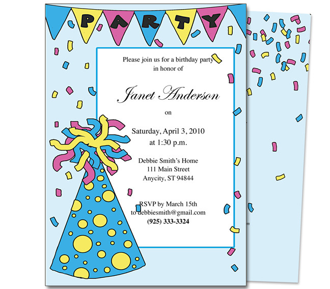 Kids Party Invitations Template
 Celebrations of Life Releases New Selection of Birthday