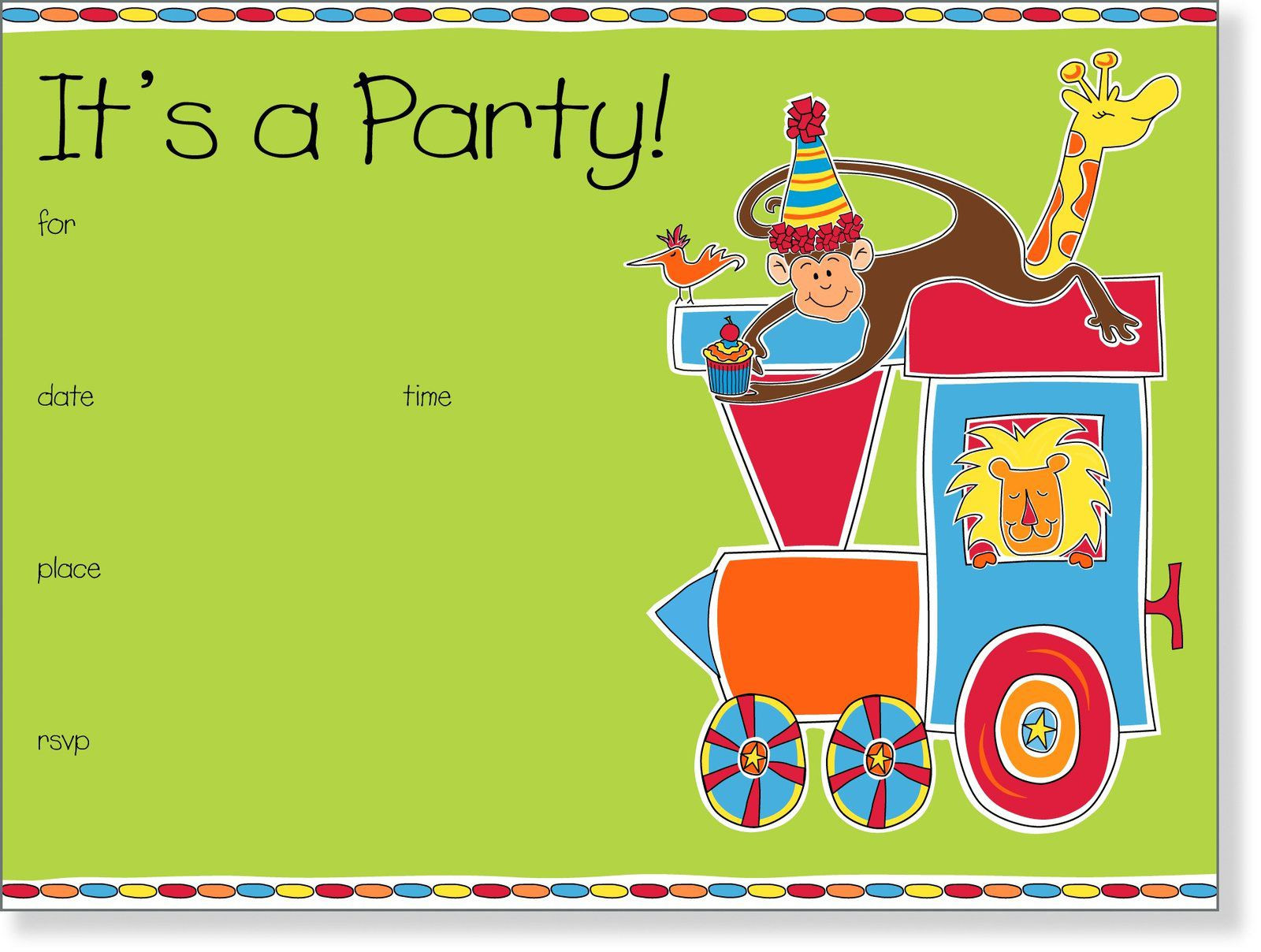 Kids Party Invitations Template
 Kids birthday invite template 21st birthday invitation