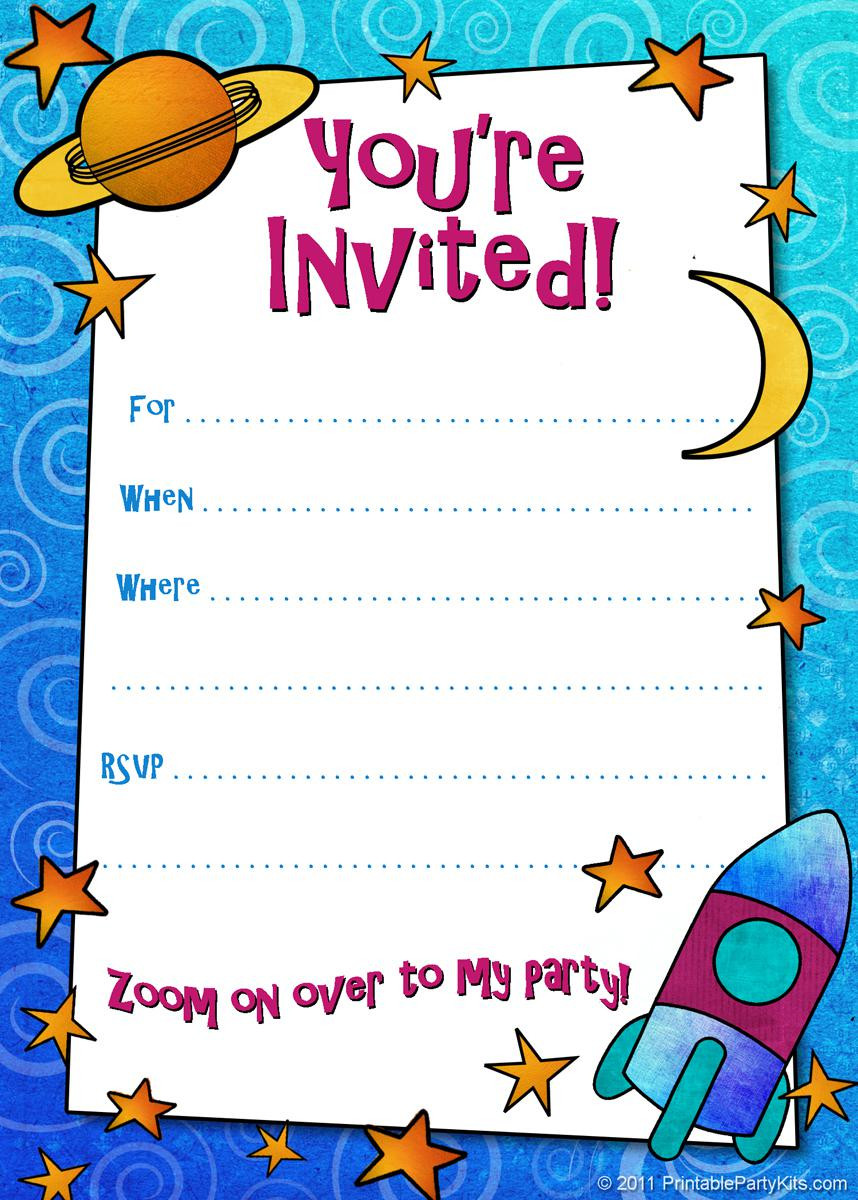 Kids Party Invitations Template
 18 Birthday invitations for kids – Free Sample Templates