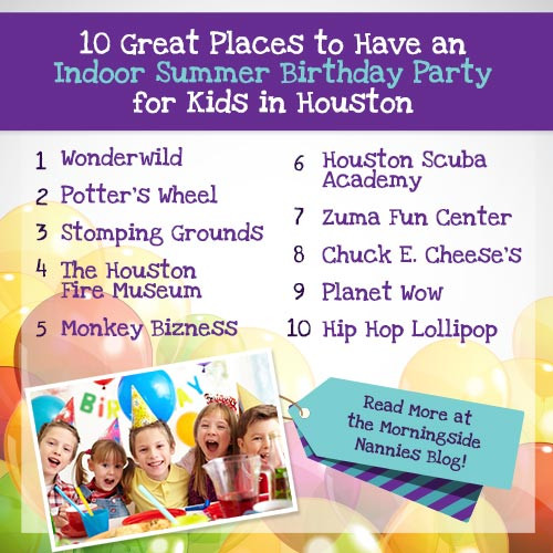 Kids Party Places Houston Tx
 10 Great Places to Have an Indoor Summer Birthday Party