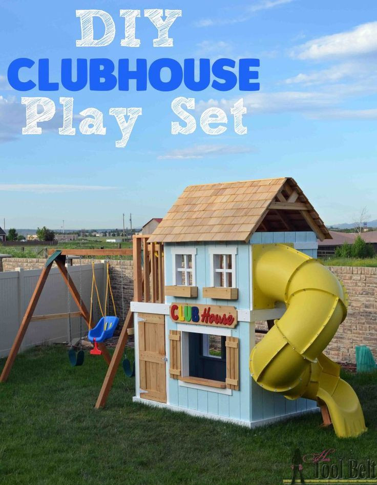 custom playhouse swing set