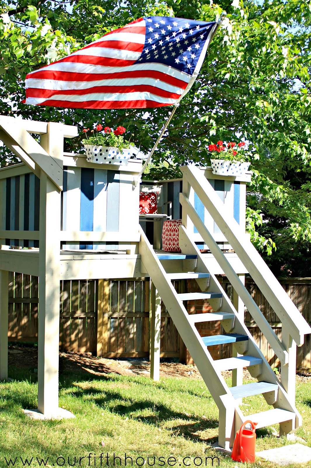 custom playhouse swing set