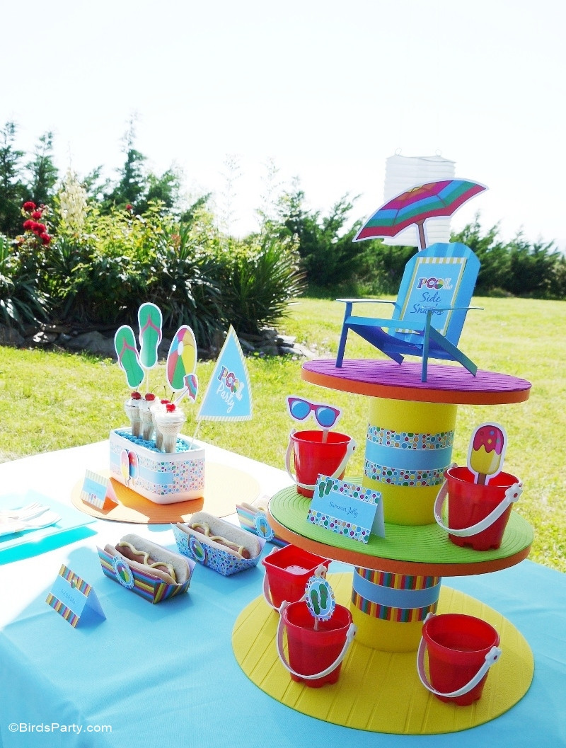 Kids Pool Party Decoration Ideas
 Pool Party Ideas & Kids Summer Printables Party Ideas