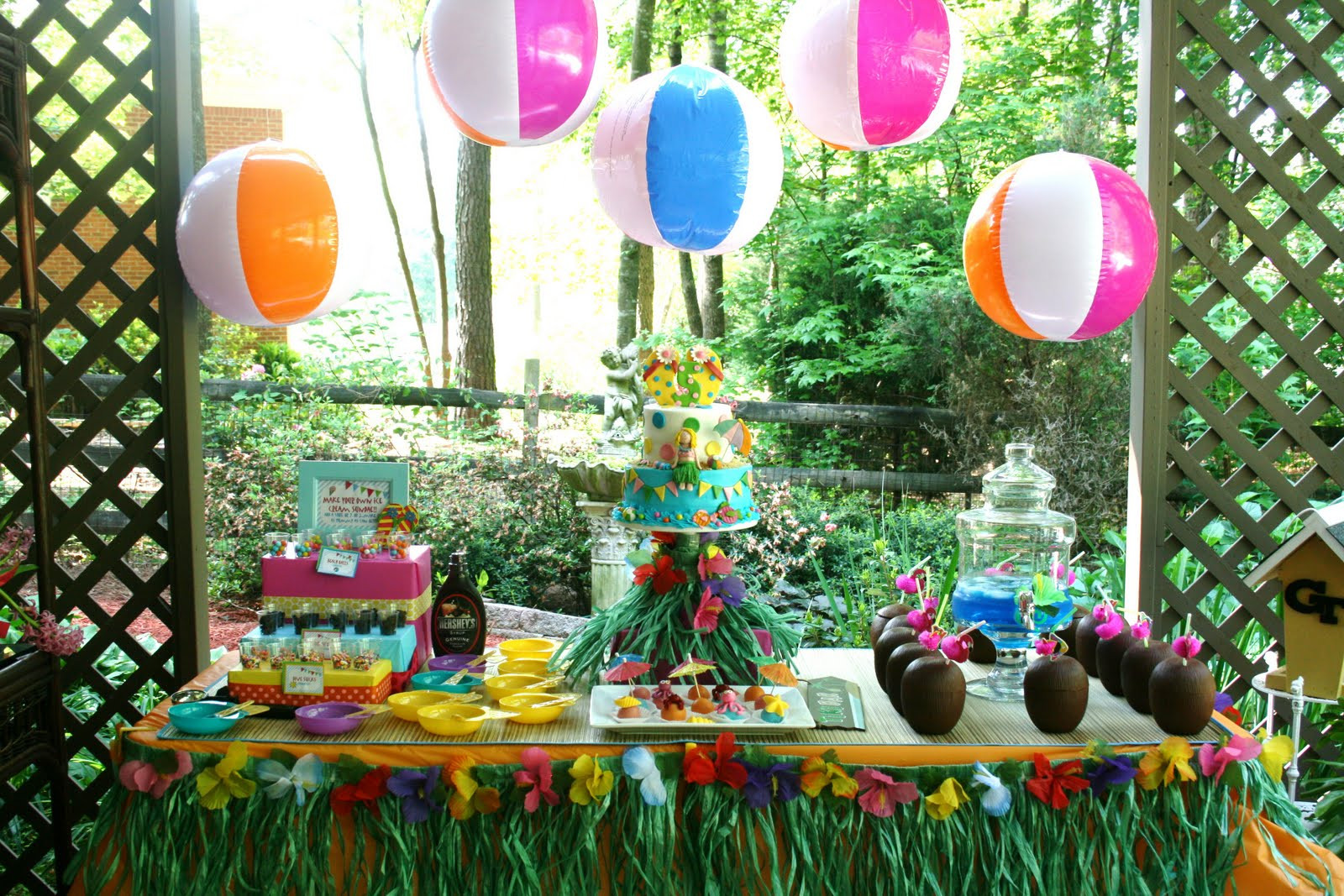 Kids Pool Party Decoration Ideas
 And Everything Sweet Bailey s Pool Party