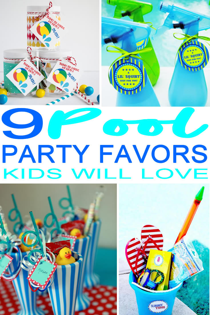 Kids Pool Party Favor Ideas
 9 pletely Awesome Pool Party Favor Ideas